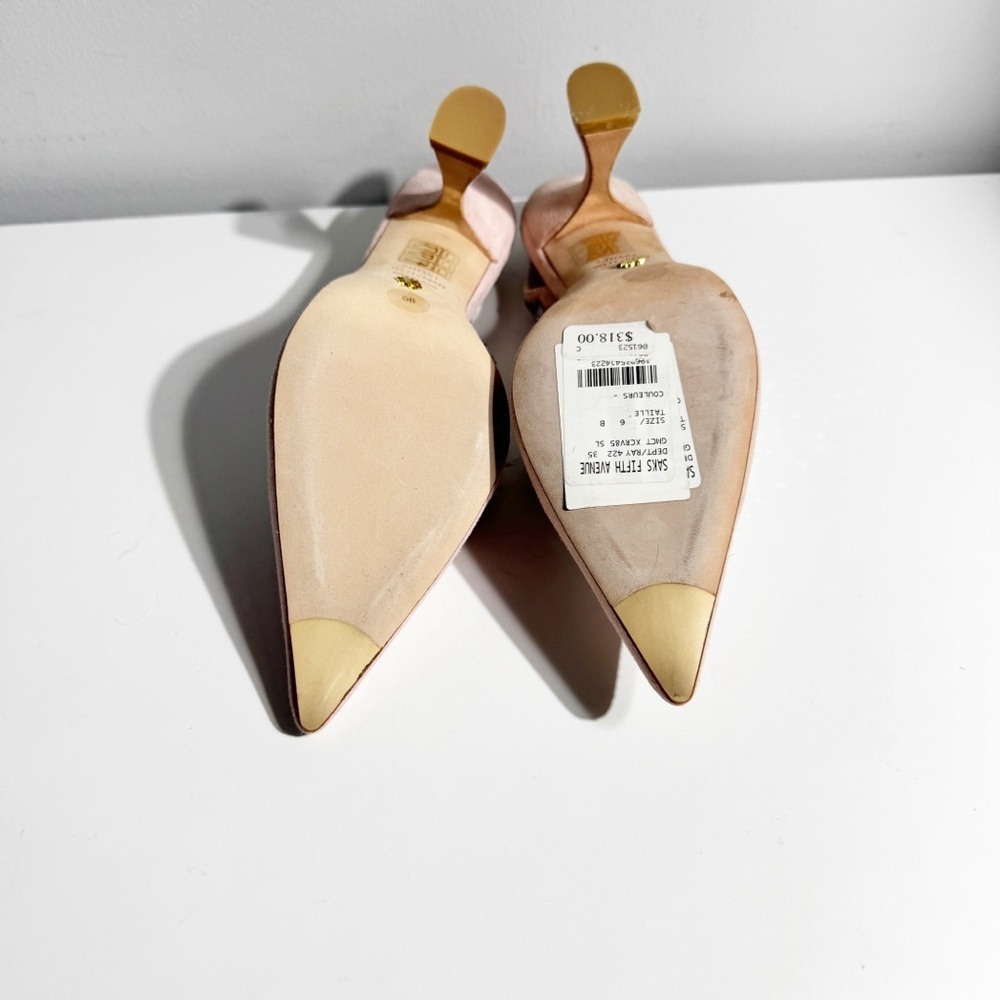 Stuart Weitzman Gemcut XCurve 85 in Suede Ballet Pink  size 6 - Picture 5 of 7